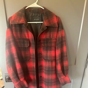 Banana Republic Black and Red Checkered Jacket
